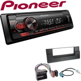 Pioneer 1-DIN Autoradio USB AUX Android Einbauset für BMW 5er ab 2000 schwarz