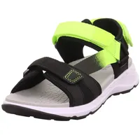 Superfit Criss Cross Sandale, Schwarz/Gelb 0010, 38 EU