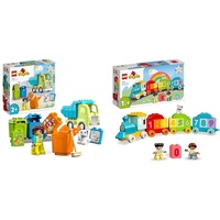 LEGO 10987 DUPLO Recycling-LKW Müllwagen-Spielzeug & 10954 DUPLO Zahlenzug - Zählen Lernen, Zug Spielzeug, Lernspielzeug für Kinder ab 1, 5 Jahren, Baby Spielzeug für Mädchen und Jungen