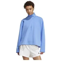 Adidas Soft Lux Sweatshirt Quarter-Zip Blue Fusion L