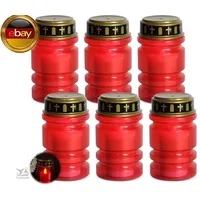 LED Grabkerze Grablicht Rot 6 Stück IP44 Wasserdichte Outdoor Grablichter mit