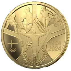 1/10-Unzen-Gold-Gedenkmünze "100 Jahre Olympische Winterspiele"