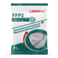 100 Stück FFP2 Mundschutz Maske LEIKANG Einzeln Verpackt CE  Zertifiziert Weiß