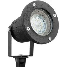 sebson LED Gartenleuchte mit Erdspieß Spot, Wegeleuchte, Außen IP65, schwenkbar - Schwarz
