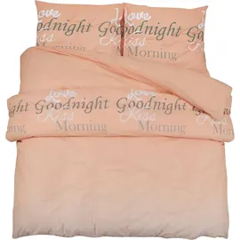 vidaXL Bettwäsche-set Rosa 200x220 Cm Baumwolle Vidaxl