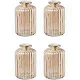 Creativ deco Kerzenhalter Weihnachtsdeko Glas goldfarben