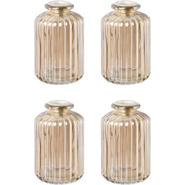 Creativ deco Kerzenhalter Weihnachtsdeko Glas goldfarben