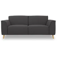 DOMO. collection Sofa Jules FK 2, 5 Sitzer, 2, 5er Couch in skandinavischer Optik, mit Federkernpolsterung, Garniur mit Holzfüßen, 193 x 90 x 81 cm (BxTxH), in Pepper