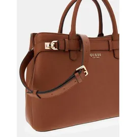 GUESS Handtasche Gregoria Large Girlfriend Satchel Cognac braun