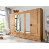 G+K Kleiderschrank SZ-0079 310 x 215 cm Holz Braun Kiefer