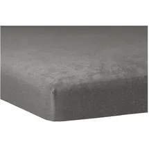 Traumschlaf Spannbettlaken Biber 180 x 200 - 200 x 200 cm grau