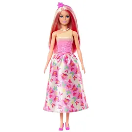 Barbie Royal-Puppe mit fantasievollen Haaren in Blond und Pink (HRR08)
