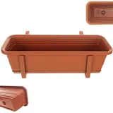 Kadax Blumenkasten 50 x 11,5 x 14,5 cm Ziegelrot