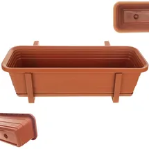 Kadax Blumenkasten 50 x 11,5 x 14,5 cm Ziegelrot