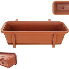 Kadax Blumenkasten 50 x 11,5 x 14,5 cm Ziegelrot
