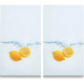 Zeller Lemon Splash 30 x 52 cm Herdabdeckplatten 2 St.