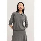 Bugatti Poloshirt mit Reißverschluss & Hemdkragen Gr. M, 250-grau, , 24909612-M