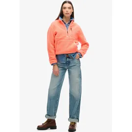 Superdry OUTDOOR HALF ZIP FLEECE Pastelline Korallrot 38