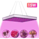 Eikuavons LED Pflanzenlampe Garten- & Gewächshaus-Zubehör 15W Pflanzenleuchte 225 LEDs Red Blau Vollspektrum für Gewächshaus, Garten, Blumen & ... - Weiß