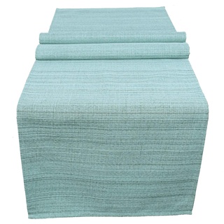 heimtexland ® Outdoor-Tischdecke Meliert Garten Deko Tischläufer 40x140 Mint Typ645