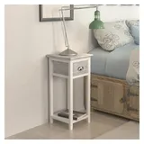 vidaXL Nachttisch mit 1 Schublade Grau/Weiß