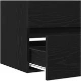 vidaXL Waschbeckenunterschrank 80 x 45 x 38,5 cm Schwarz/Eiche