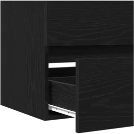 vidaXL Waschbeckenunterschrank 80 x 45 x 38,5 cm Schwarz/Eiche