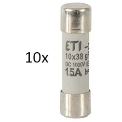 PV-FUSE 15A 10x38 1000V  (PACKAGE OF 10 PCS) 10x Sicherungseinsatz 15A