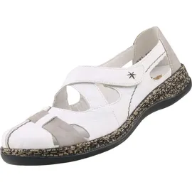 Rieker Damen Geschlossene Ballerinas, Weiß 39