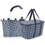 REISENTHEL® Einkaufskorb Set aus carrybag und coolerbag, Einkaufskorb Isotasche Picknick Thermotasche blau