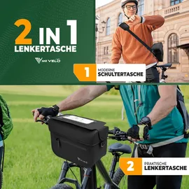 MIVELO Lenkertasche Fahrrad KLICKfix 100% wasserdicht - Fahrradtasche Lenker - abnehmbares Handyfach - Lenkertasche - Tasche Lenker - E-Bike tauglich (Grau)