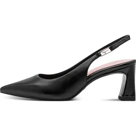 TAMARIS Damen Sling Pump mit Blockabsatz Leder, schwarz, 38 EU