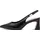 TAMARIS Damen Sling Pump mit Blockabsatz Leder, schwarz, 38 EU
