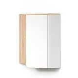 livinity® Badschrank, Sonoma Eiche, Weiß, Holzwerkstoff, 6 Fächer, Rechteckig, 42.4x75x42.4 cm, Badezimmer, Badezimmerschränke, Hängeschränke