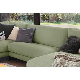 KAWOLA Wohnlandschaft Cord U-Form Grün