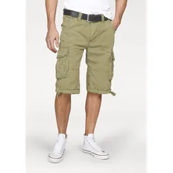 Cargobermudas ALPHA INDUSTRIES "Jet Short", Herren, Gr. 40, N-Gr, grün (helloliv), Obermaterial: 100% Baumwolle, unifarben, modisch, normal knieumspielend, Hosen