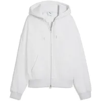 Puma Essentials Oversized Full-Zip FL Damen Kapuzensweater, weiß - S