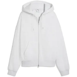 Puma Essentials Oversized Fleece Kapuzenjacke Damen Kapuzensweater, weiß - S