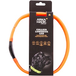 Hundehalsband leuchtend orange, EINHEITSFARBE, 65 CM