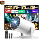 Yoton Mini Beamer 4K Full HD 1080P Android 14 WiFi 6 Bluetooth