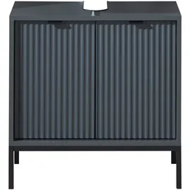 BASIC by Balculina Waschbeckenunterschrank in grau matt - Bad Unterschrank Badezimmerschrank BxHxT 60x60x32", (grau B:60cm H:60cm T:32cm, Holzwerkstoff, Schränke, Waschbeckenunterschrank, Breite 60 cm (B/H/T)