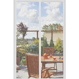 luxuskollektion Fliegengitter Tür Magnetvorhang 80 x 200 cm Weiß