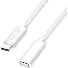 Logilink USB-C® Kabel USB 2.0 USB-C® Stecker, USB-C® Buchse Weiß