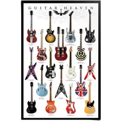 Poster REINDERS "Gitarren Sammlung", bunt (farbe bild(er): mehrfarbig), B:61cm H:91,5cm, Papier, Bilder