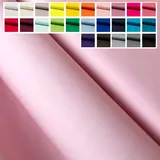 Premium Baumwollstoff Uni Meterware - 100% Baumwolle Einfarbig - Oeko-Tex 100, 145cm Breite, Meterware ab 50 cm Zuschnitt/Länge (Pastellrosa)