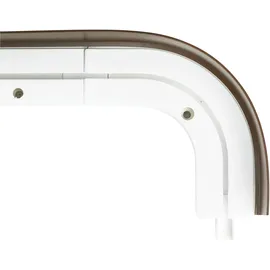 SN DECO GROUP Vorhangschiene SN DECO GROUP "SH1" Gr. 13, weiß (weiß,kirschholzfarben), L:580cm T:4,7cm, Kunststoff, Gardinenstangen, Set 1-läufig,inkl. Rundbögen, Blende 5 cm, vorgebohrt, Innenlauf