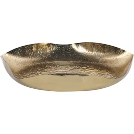 Beliani Dekotablett 3er Set UJUNG Metall Gold