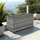 Tectake tectake® Auflagenbox, mit Aluminiumgestell und Rattangeflecht, komfortable Hubautomatik, 117 x 54 x 64 cm,