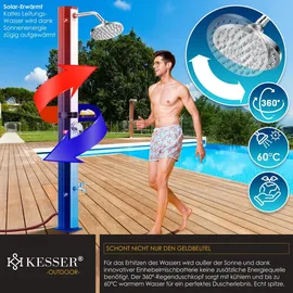 Kesser Solardusche 60 l schwarz/silber 23564