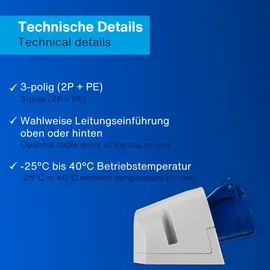 REV Ritter Einbausteckdose 16 A Blau 1 St.